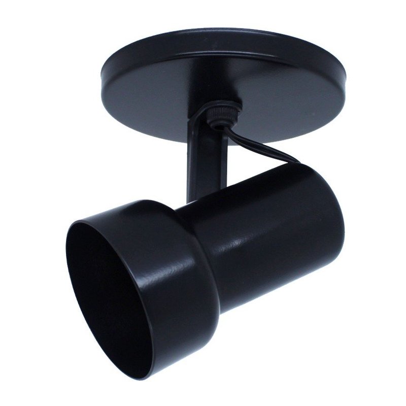 spot caneca uma lampada suporte e27 preto opl 2724