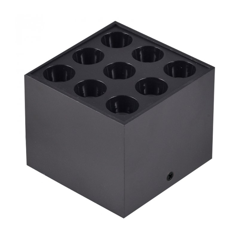 spot de sobrepor led powerus 9 focos irc 90 3000k 18w bivolt 81x96x96cm aluminio preto nordecor 6388