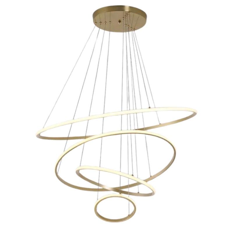 01 pendente led inverse redondo 4 aros 5m 99w 3000k Nordecor-LOJALUZDOMUNDO