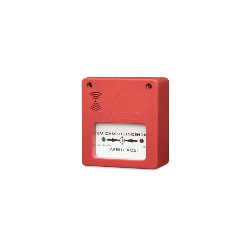 03 acionador manual com sirene convencional alarme luxprime