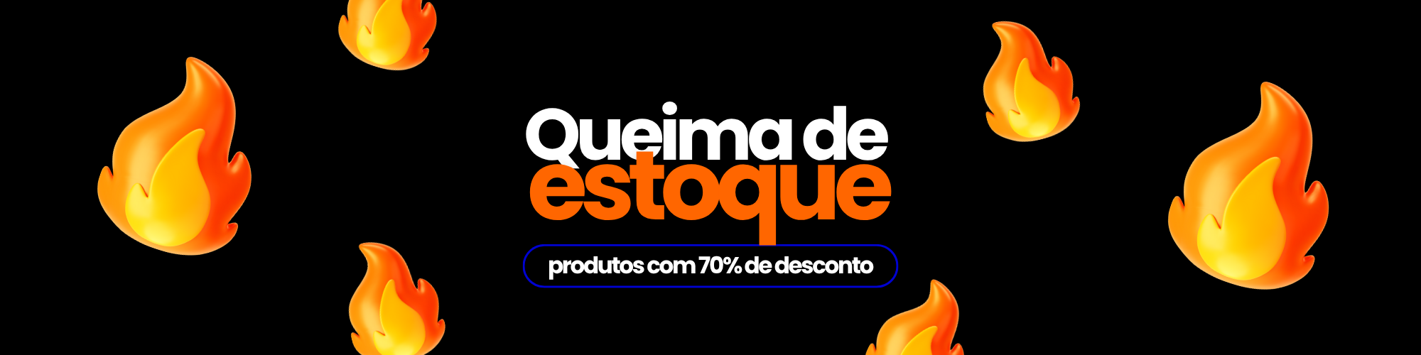 banner de site queima de estoque moderno neon